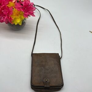 Barganza vintage Leather Crossbody Bag BRN7191C